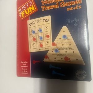 Classic Wooden Travel Game Set Of 2